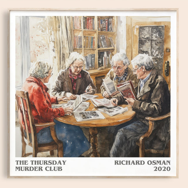 Thursday Murder Club Literary Art Print by Richard Osman