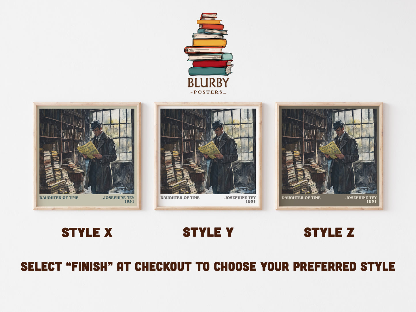 The Daughter of Time literary art print colour and style options – Josephine Tey book art