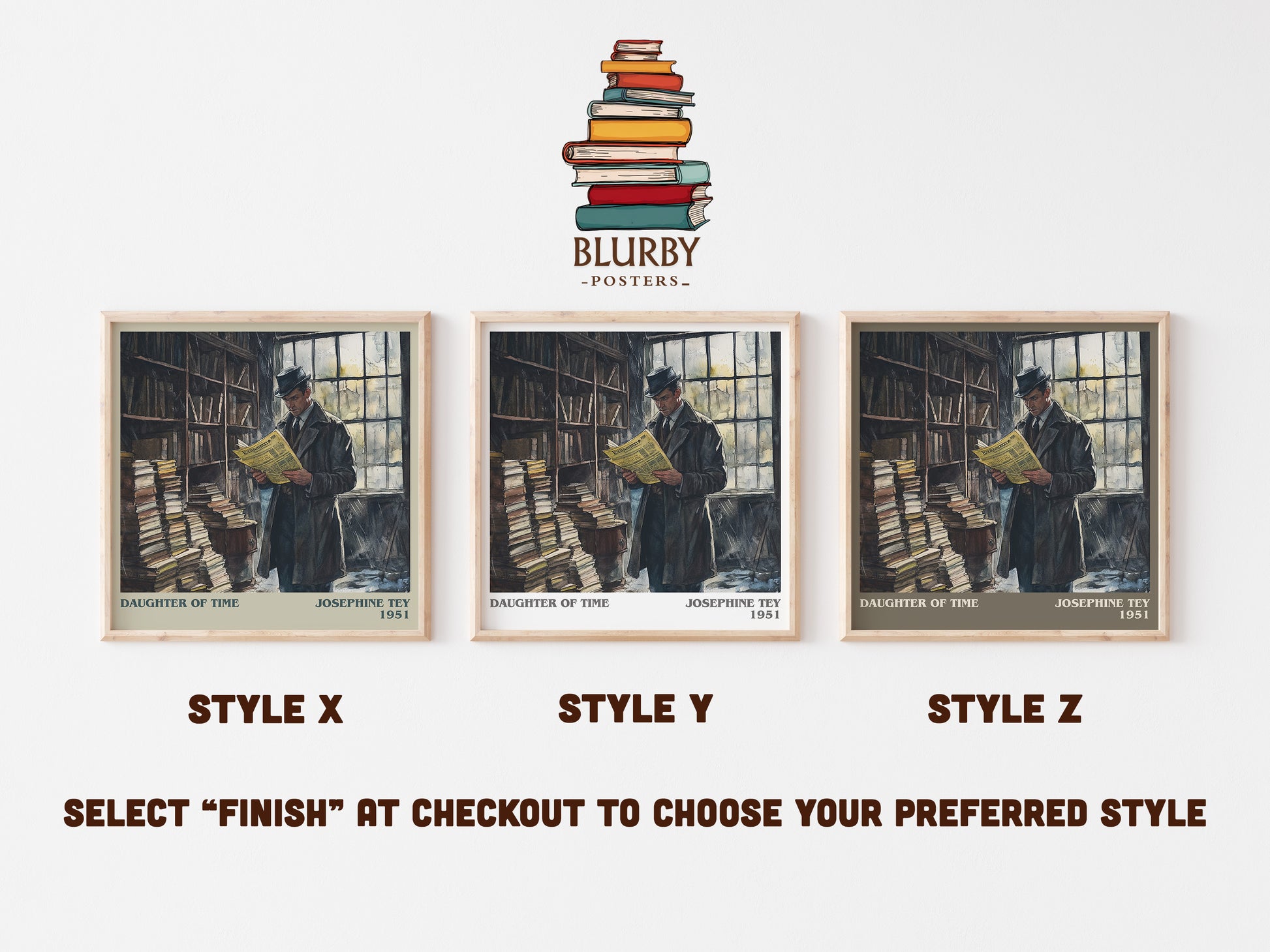 The Daughter of Time literary art print colour and style options – Josephine Tey book art