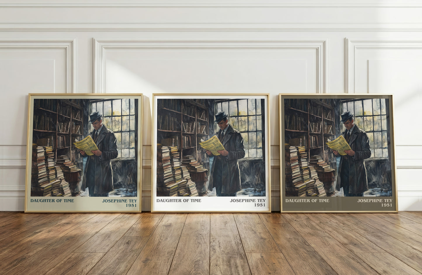 The Daughter of Time literary print framed by window – literary home decor