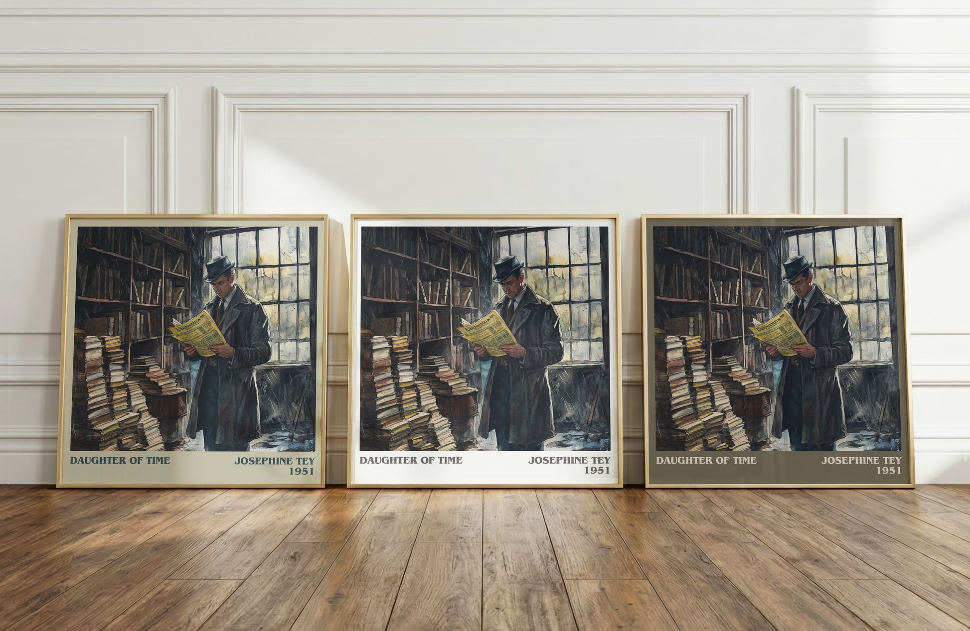 The Daughter of Time literary print framed by window – literary home decor