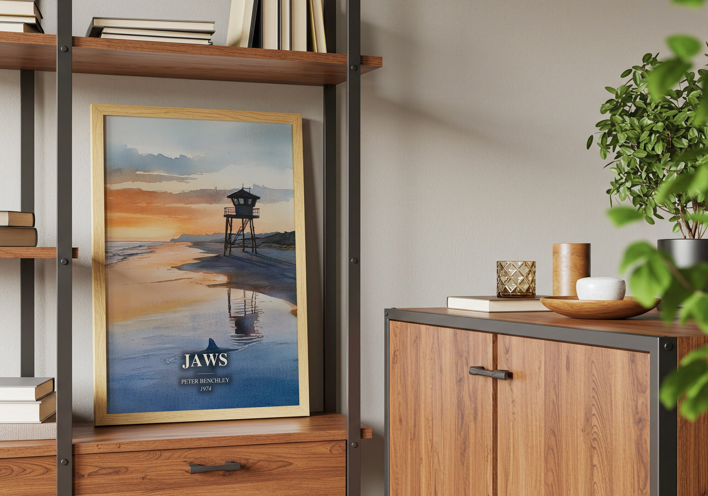 Jaws book watercolour illustration paper finish options – matte satin gloss