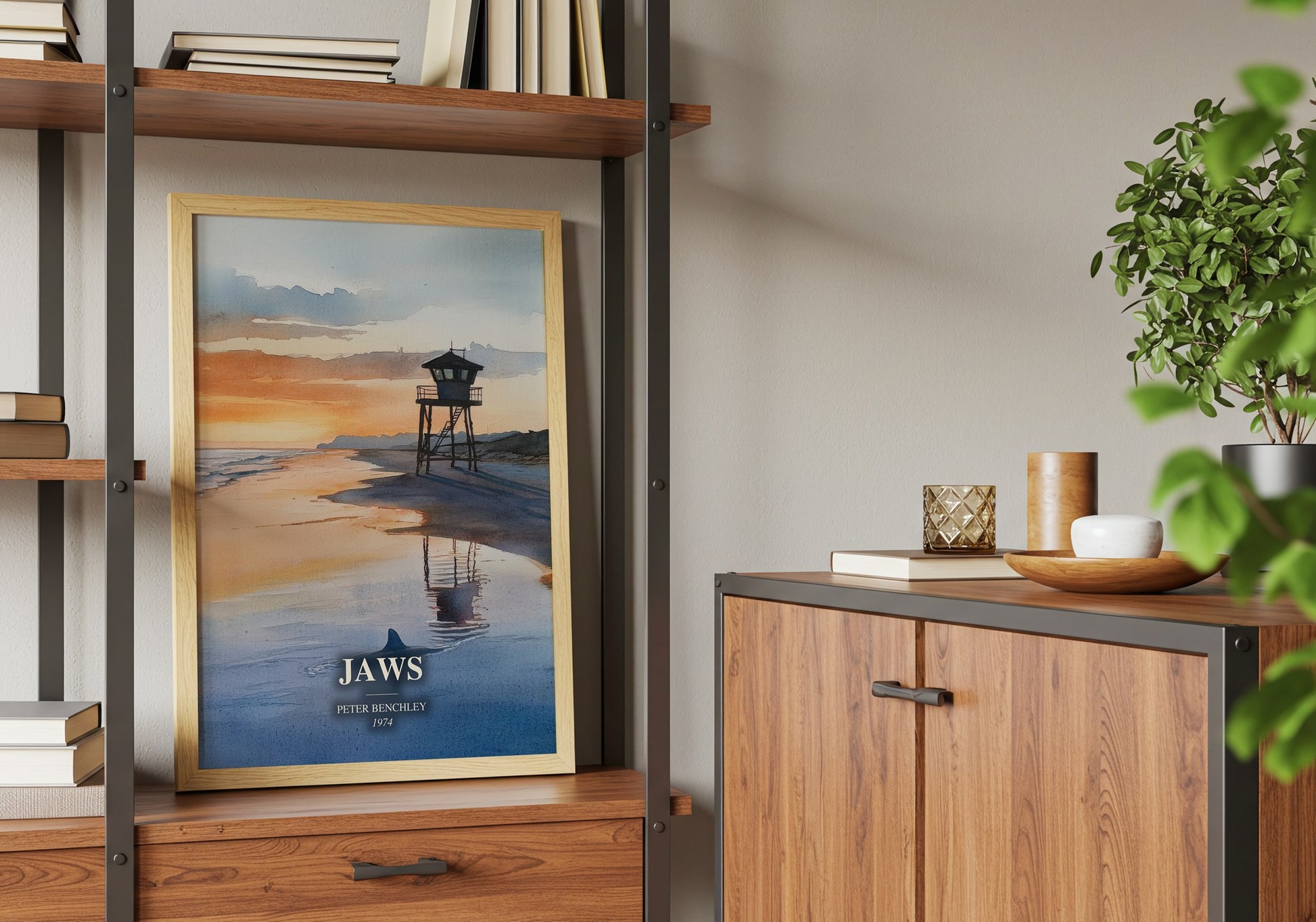 Jaws book watercolour illustration paper finish options – matte satin gloss