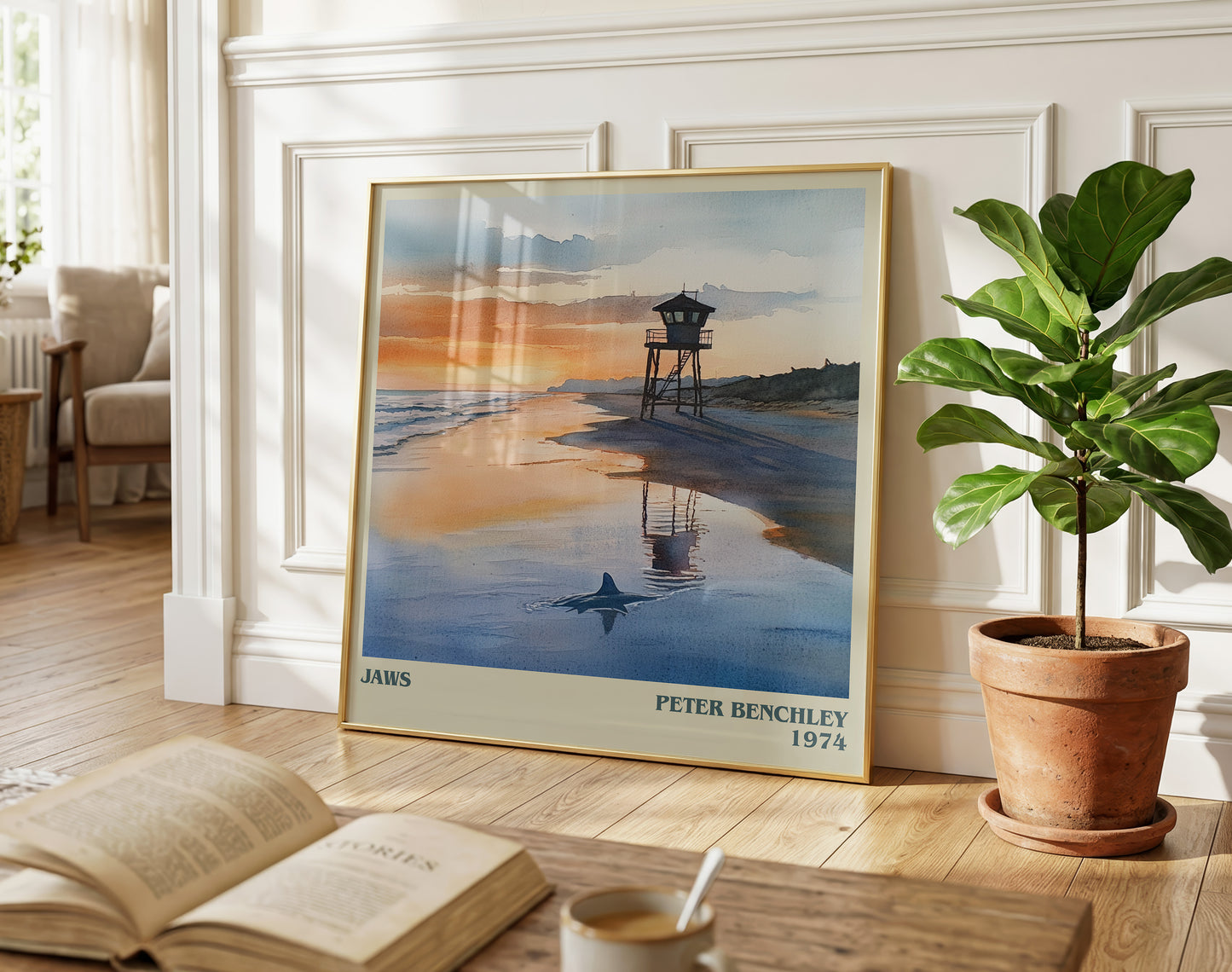 Jaws literary poster paired in gallery wall – literary art prints