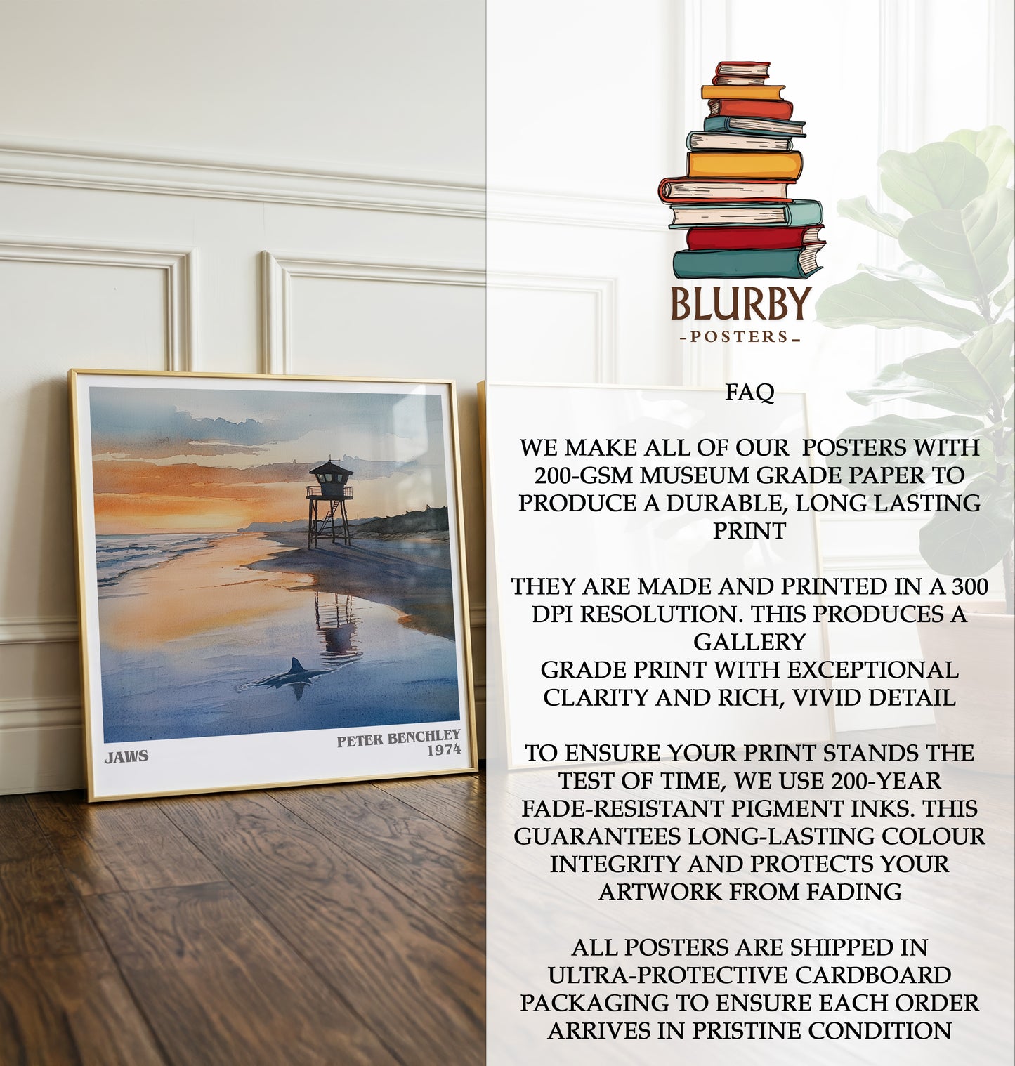 Jaws Literary Art Print by Peter Benchley