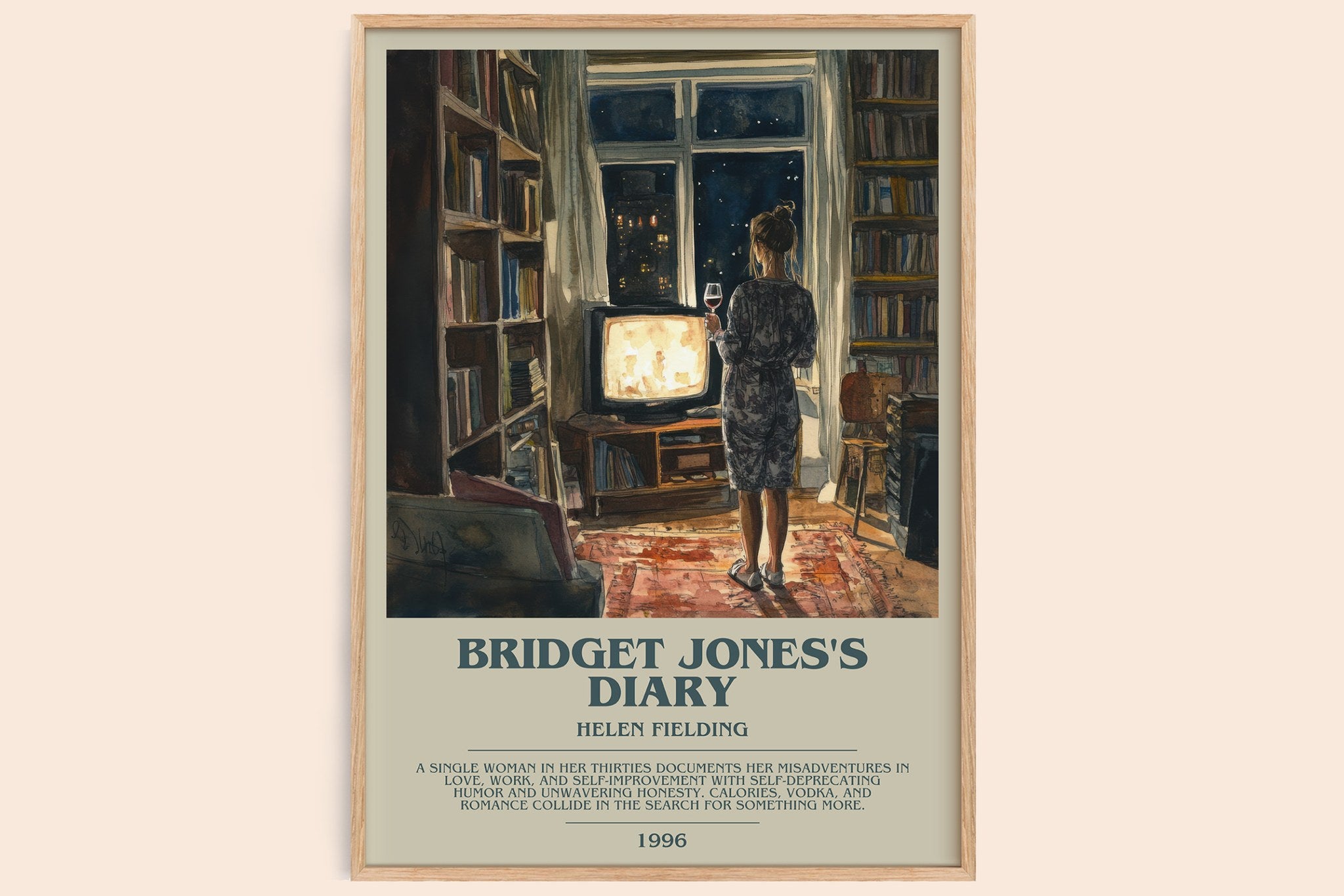 Bridget Jones's Diary Bookish Wall Art by Helen Fielding