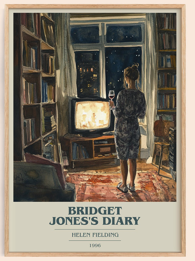 Bridget Jones's Diary Book Cover Poster by Helen Fielding
