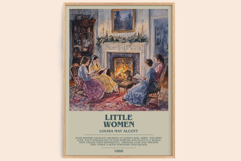 Little Women Bookish Wall Art by Louisa May Alcott (Modern style)