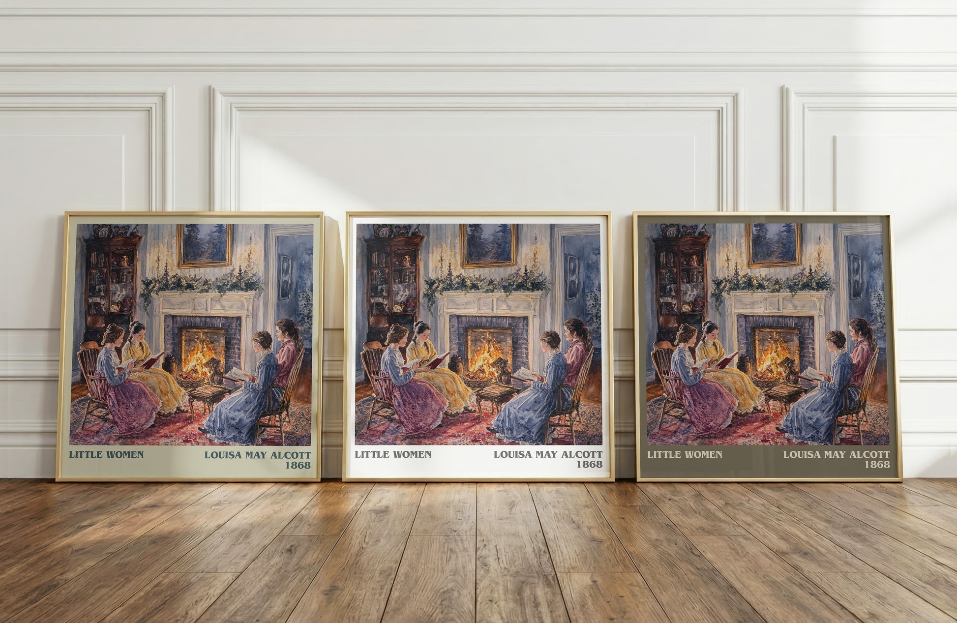 Little Women literary print framed by window – literary home decor