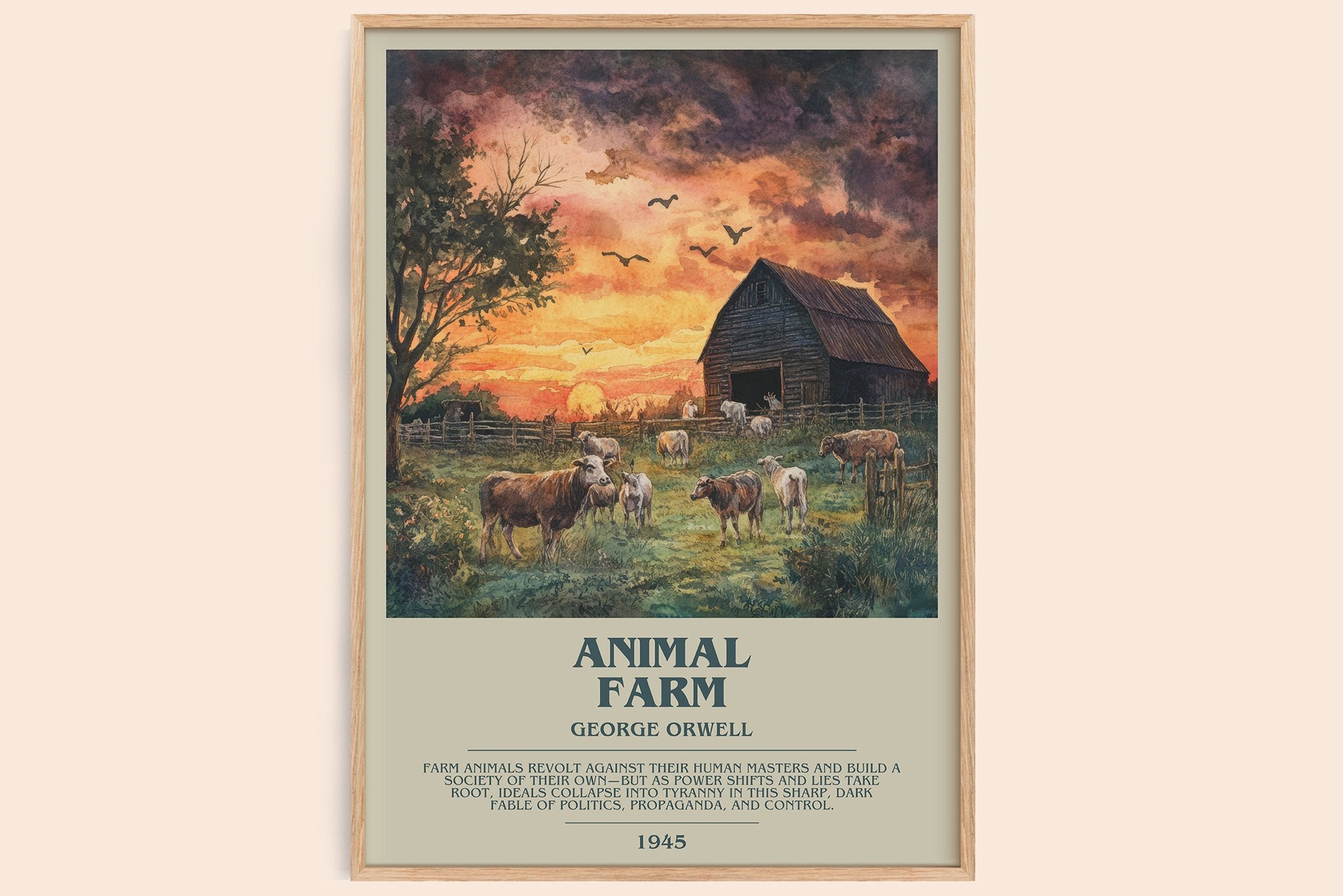 Animal Farm Bookish Wall Art by George Orwell