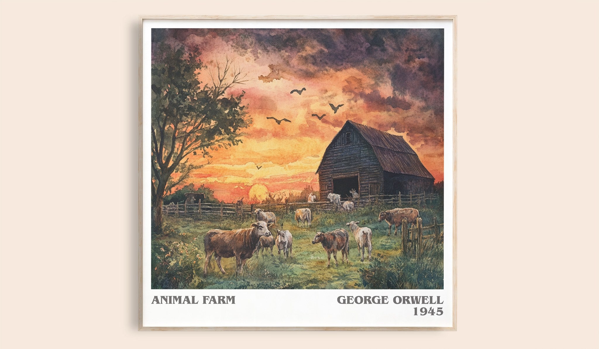 Animal Farm Literary Art Print by George Orwell