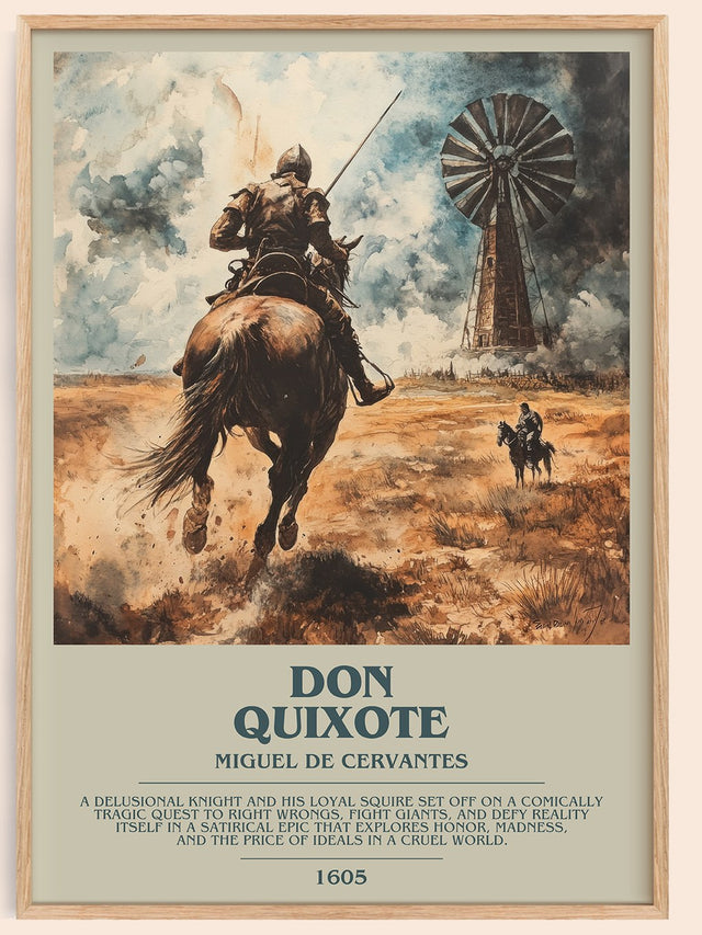 Don Quixote Bookish Wall Art by Miguel De Cervantes