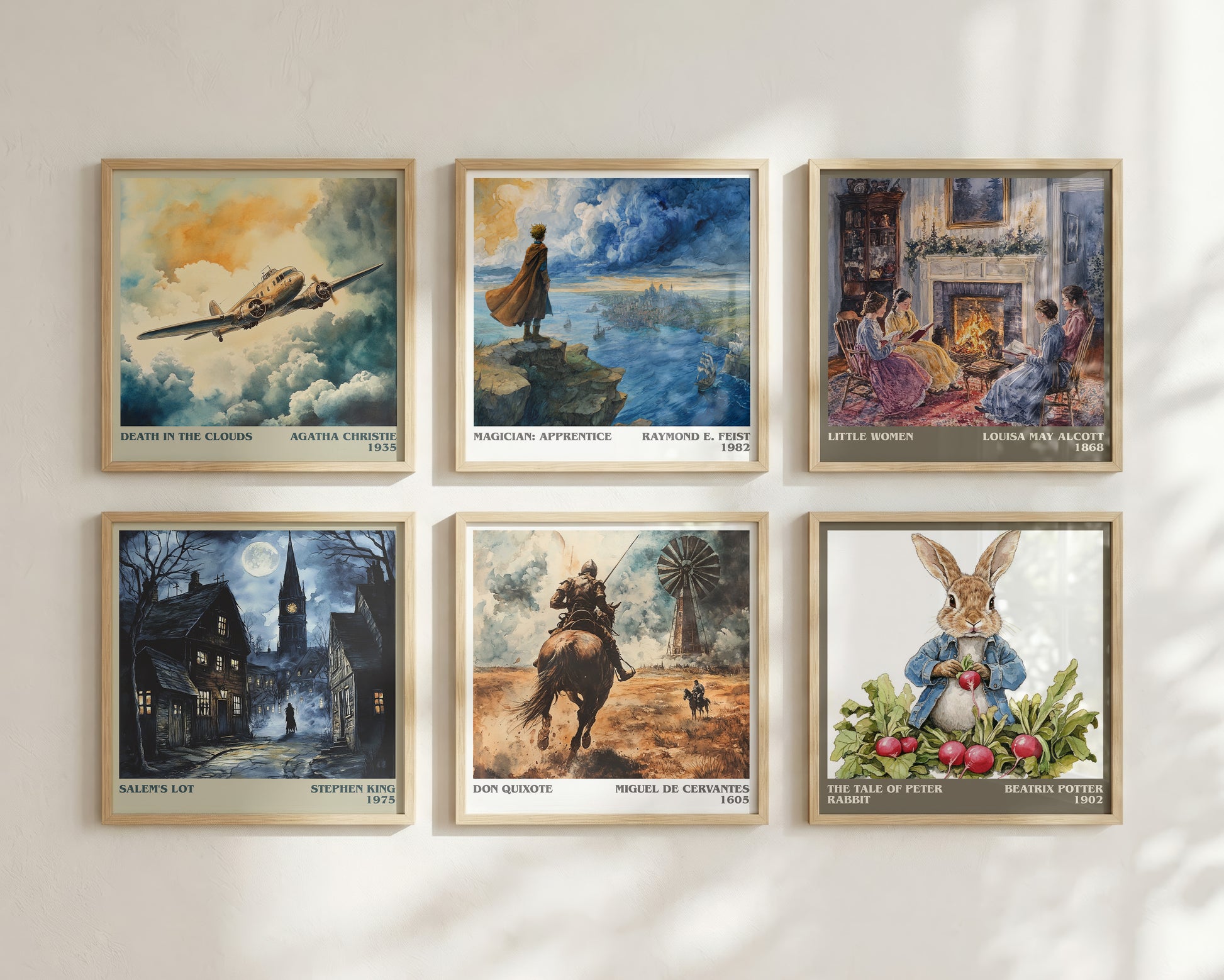 Don Quixote literary book poster framed on wall – classic literature wall art
