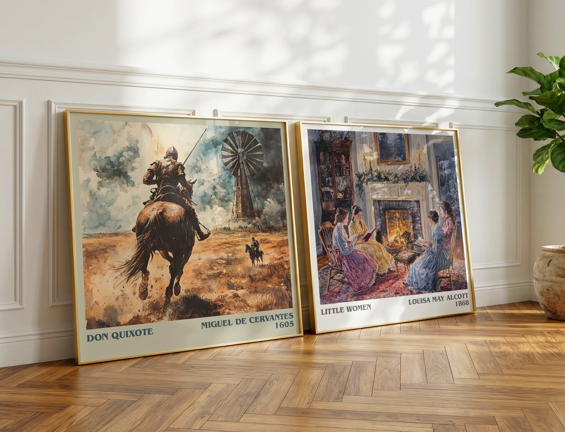 Don Quixote book poster packaging – museum-quality print rolled in protective tube