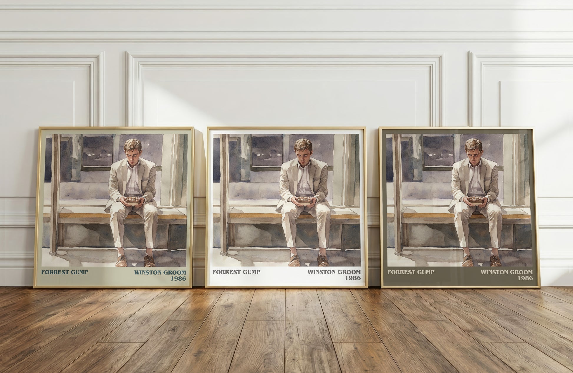 Forrest Gump literary print framed by window – literary home decor