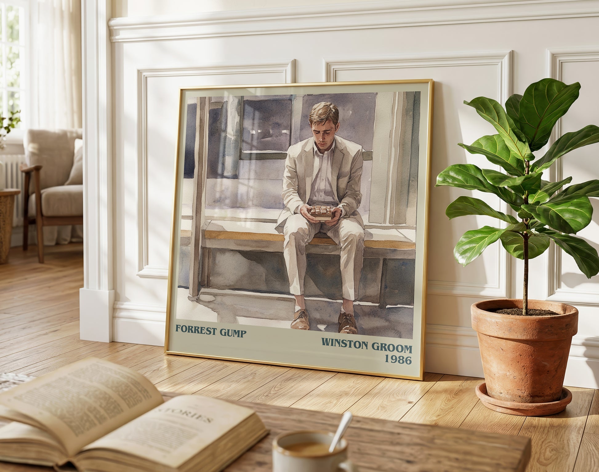 Forrest Gump literary poster paired in gallery wall – literary art prints
