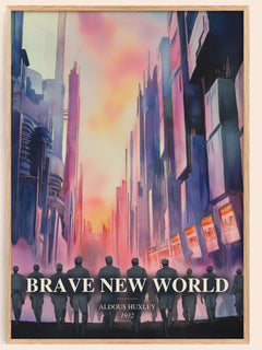 Brave New World Book Watercolour Illustration by Aldous Huxley