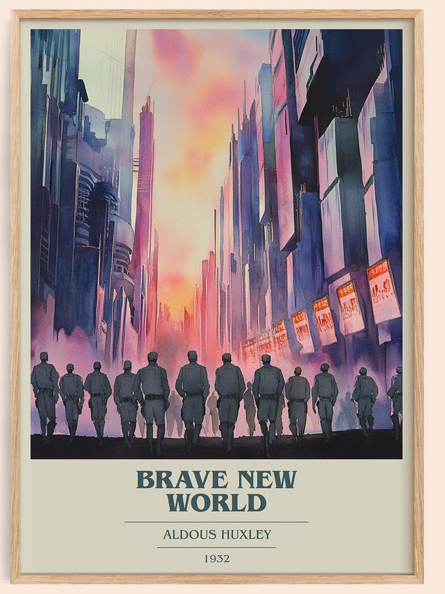 Brave New World Book Cover Poster by Aldous Huxley
