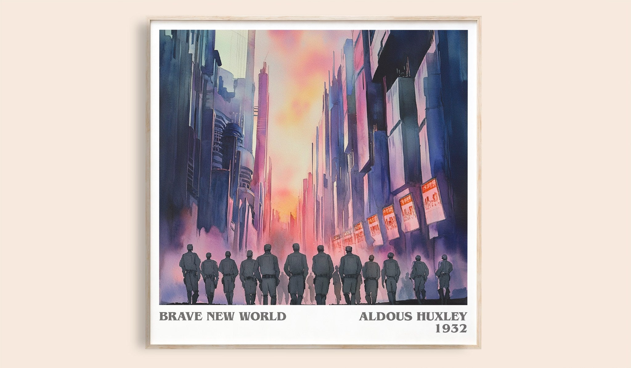 Brave New World Literary Art Print by Aldous Huxley