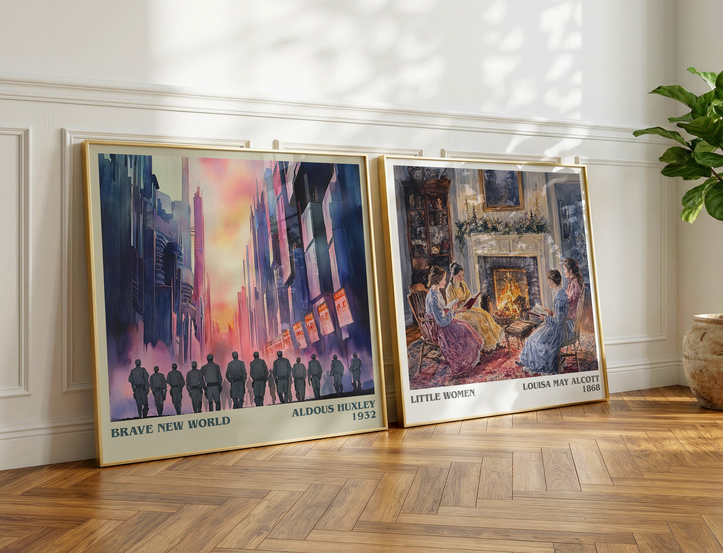 Brave New World book poster packaging – museum-quality print rolled in protective tube