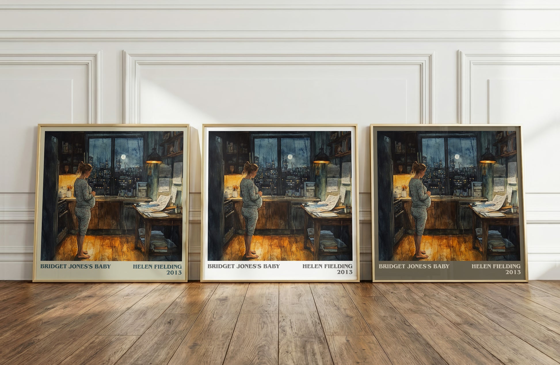 Bridget Jones's baby literary print framed by window – literary home decor