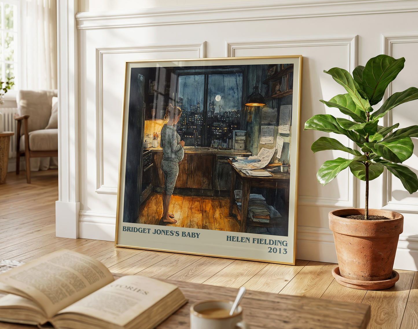 Bridget Jones's baby literary poster paired in gallery wall – literary art prints