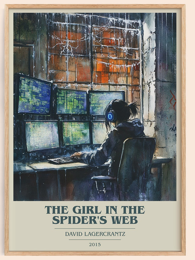 The Girl In The Spider's Web Book Cover Poster by David Lagercrantz