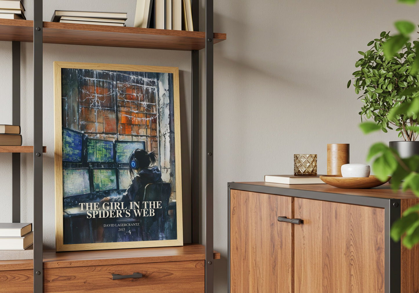 The Girl In The Spider'S Web book watercolour illustration paper finish options – matte satin gloss