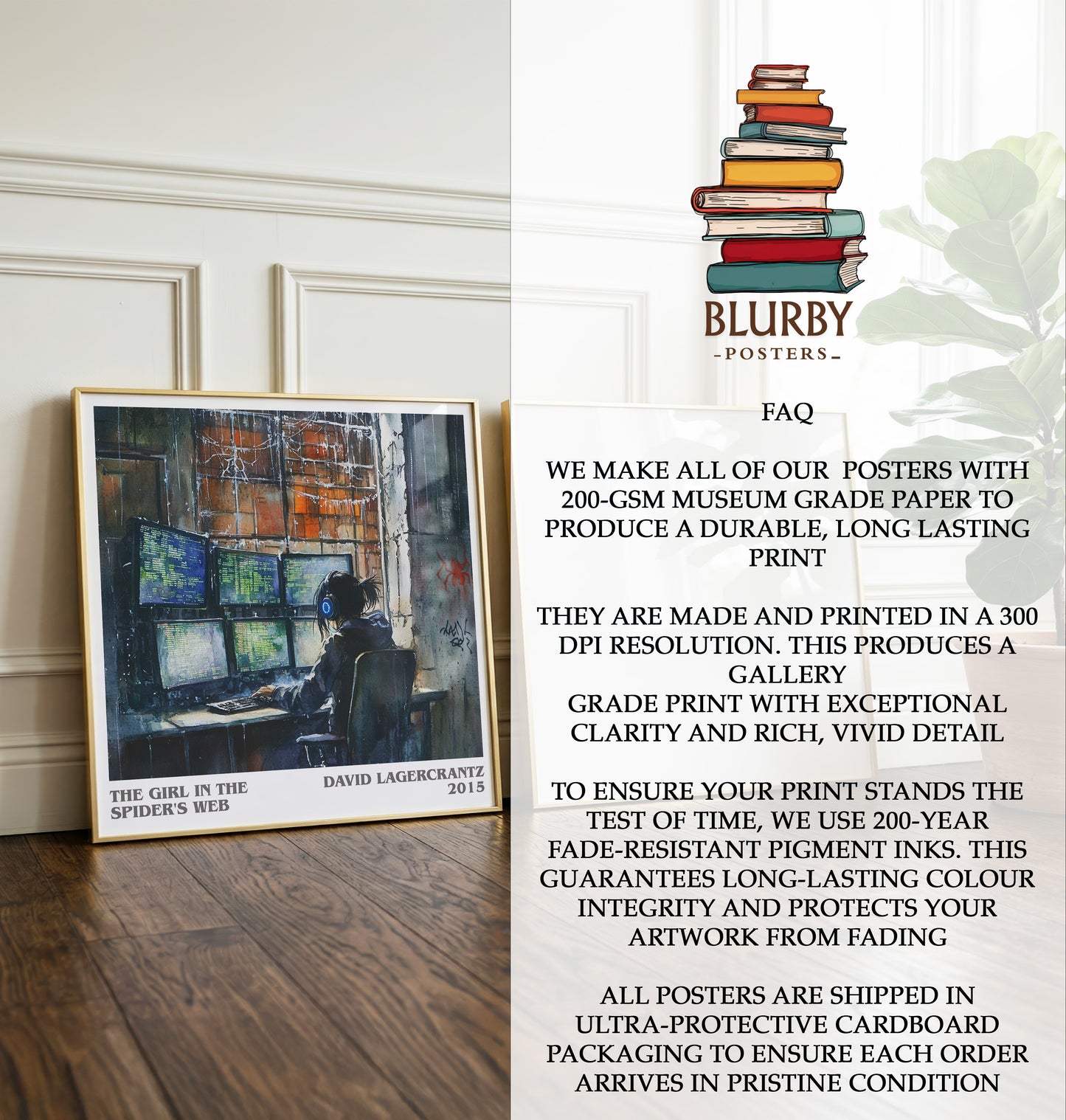 The Girl In The Spider's Web Literary Art Print by David Lagercrantz