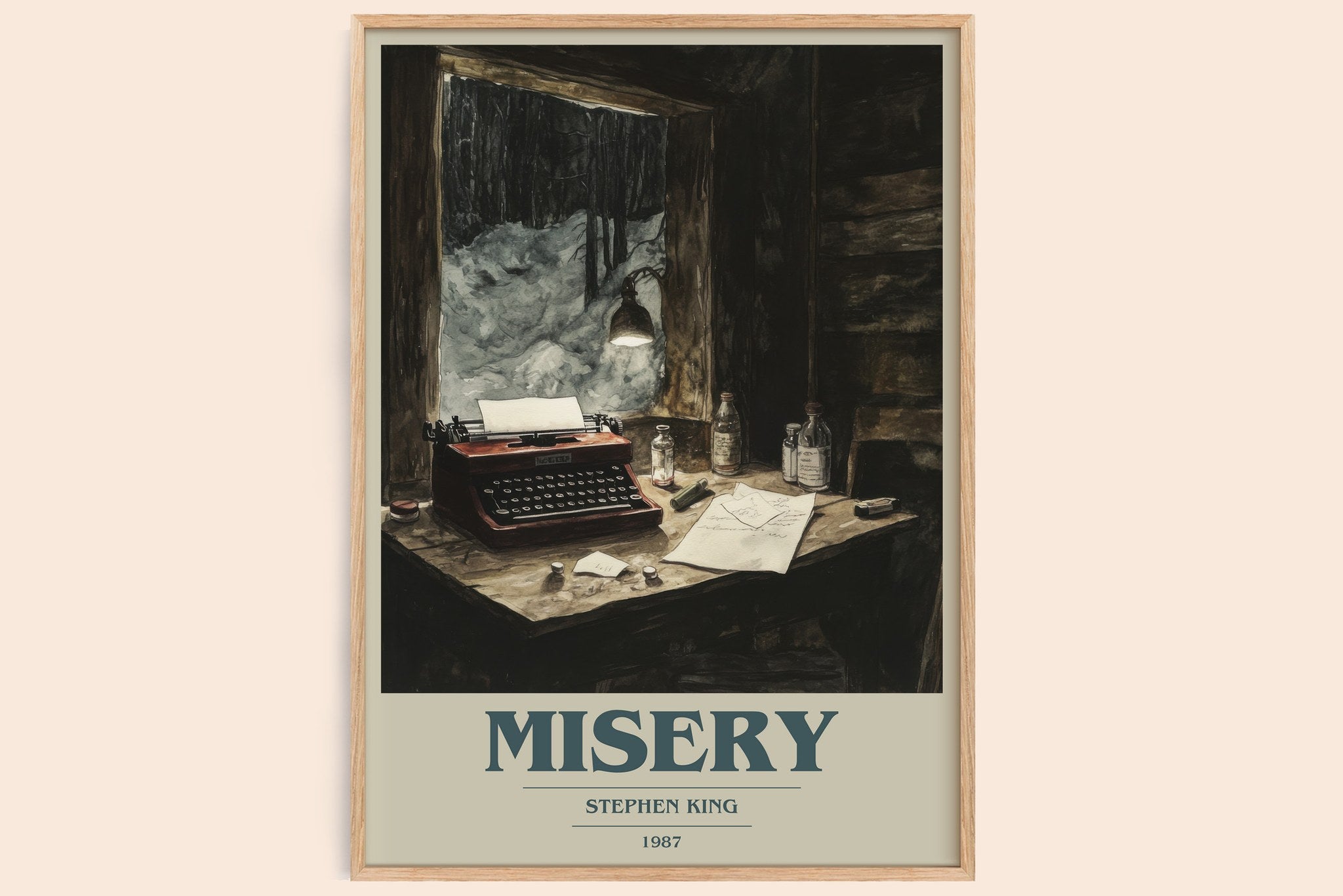 Misery Book Cover Poster by Stephen King