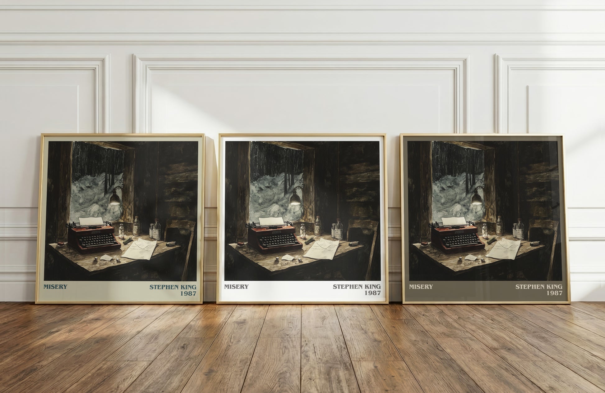 Misery literary print framed by window – literary home decor