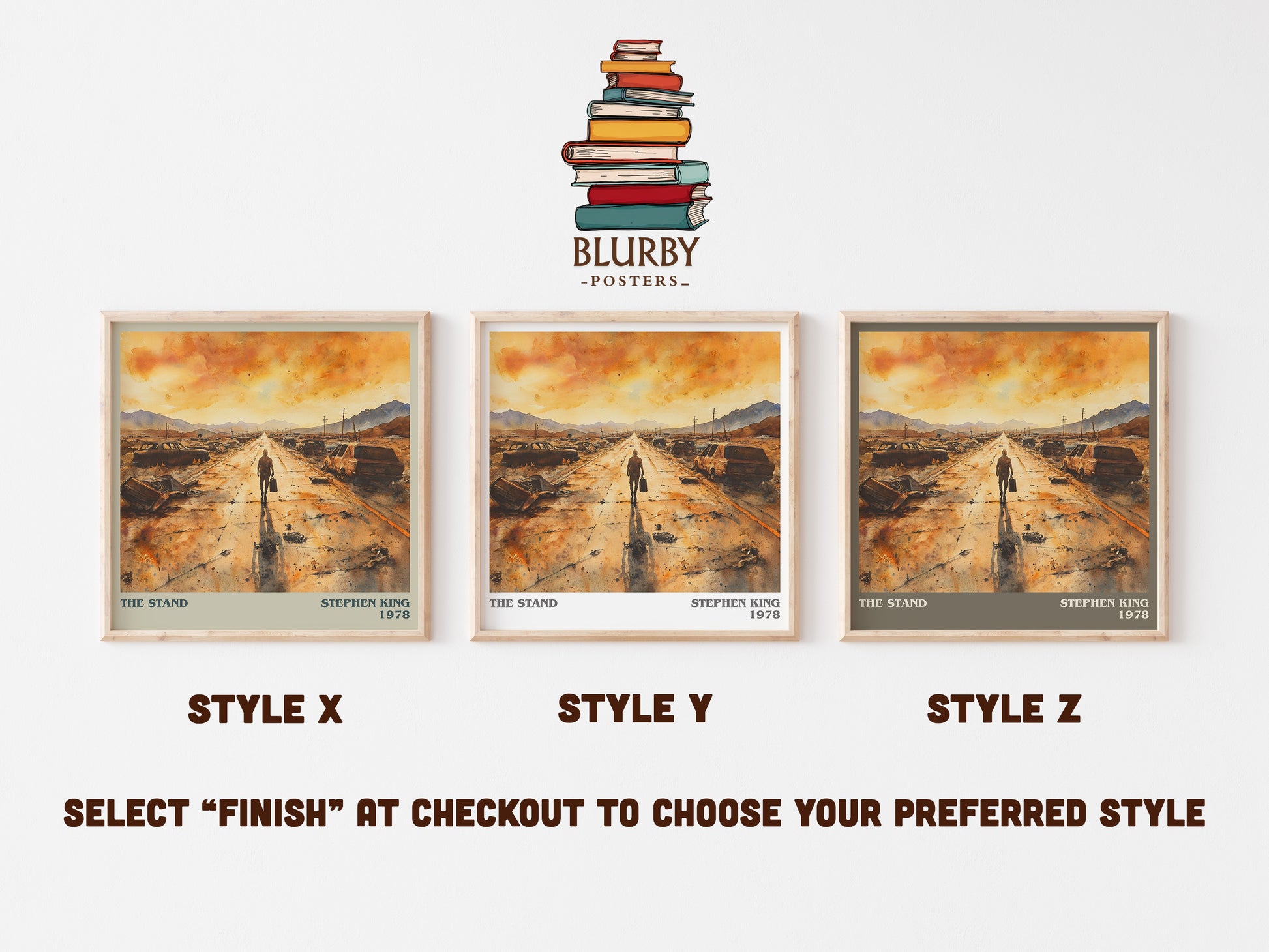 The Stand literary art print colour and style options – Stephen King book art