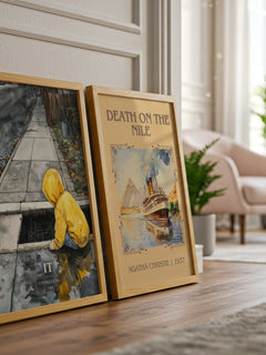 It Book Watercolour Illustration by Stephen King – framed print leaning beside a second print