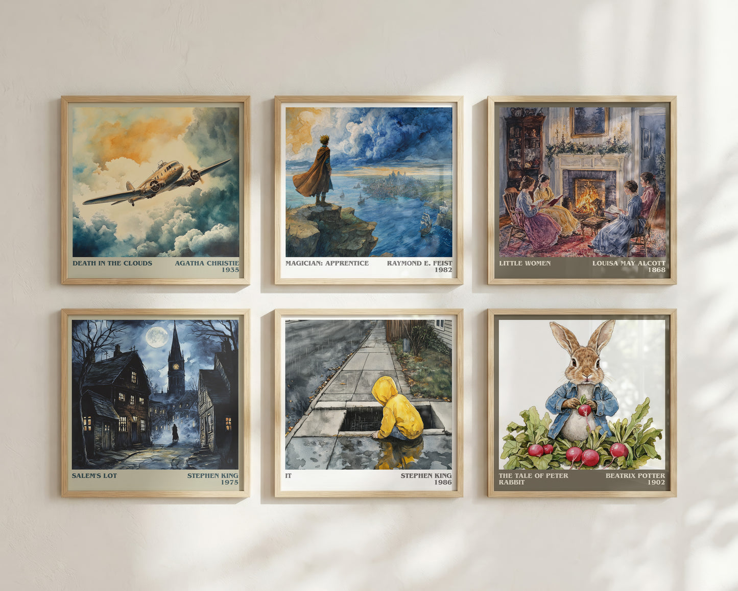 It literary book poster framed on wall – horror wall art