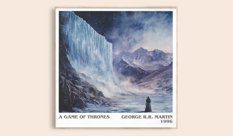 A Game Of Thrones Literary Art Print by George R.R. Martin (Square style)