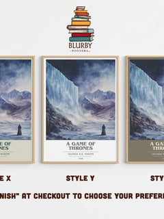 A Game Of Thrones Book Cover Poster by George R.R. Martin – Style X, Y and Z side by side – choose your finish