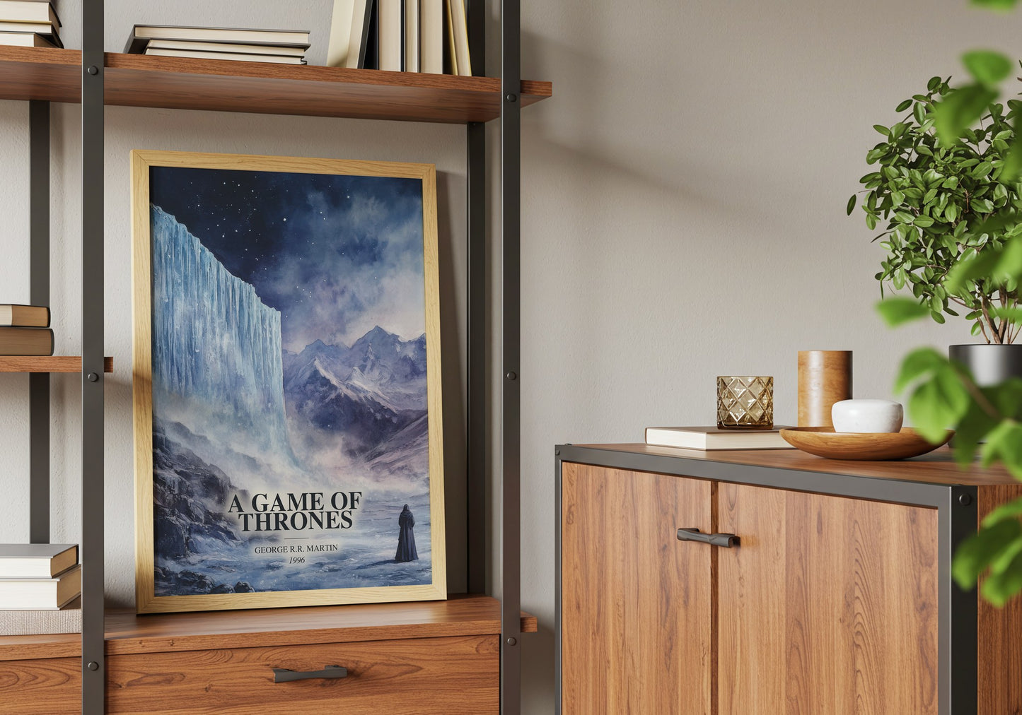 A Game Of Thrones book watercolour illustration paper finish options – matte satin gloss