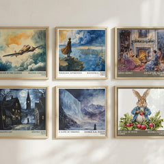 A Game Of Thrones Literary Art Print by George R.R. Martin – square print in a six-frame gallery wall