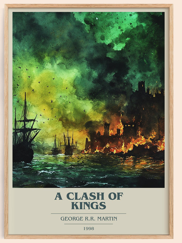 A Clash of Kings Book Cover Poster by George R. R. Martin