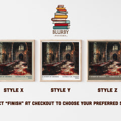 A Storm of Swords Literary Art Print by George R. R. Martin – Style X, Y and Z square prints side by side – choose your finish