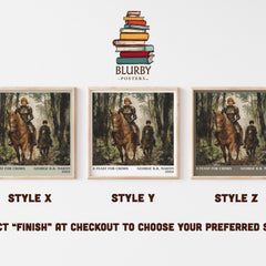 A Feast For Crows Literary Art Print by George R.R. Martin – Style X, Y and Z square prints side by side – choose your finish