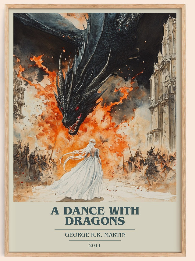 A Dance With Dragons Book Cover Poster by George R.R. Martin