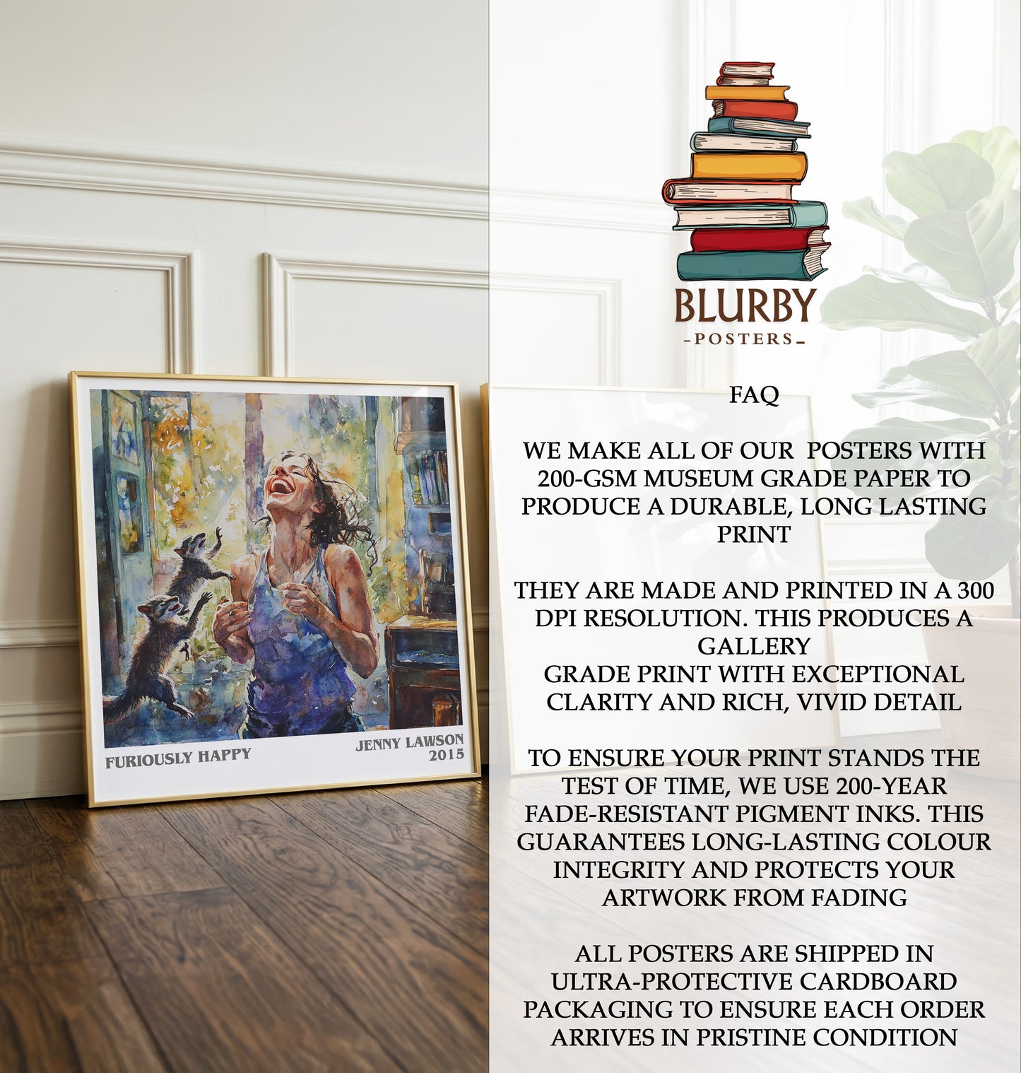 Furiously Happy Literary Art Print by Jenny Lawson