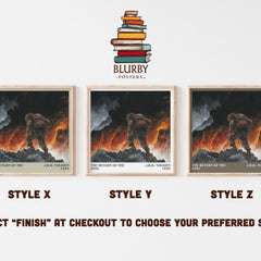 The Return Of The King Literary Art Print by J.R.R. Tolkien – Style X, Y and Z square prints side by side – choose your finish