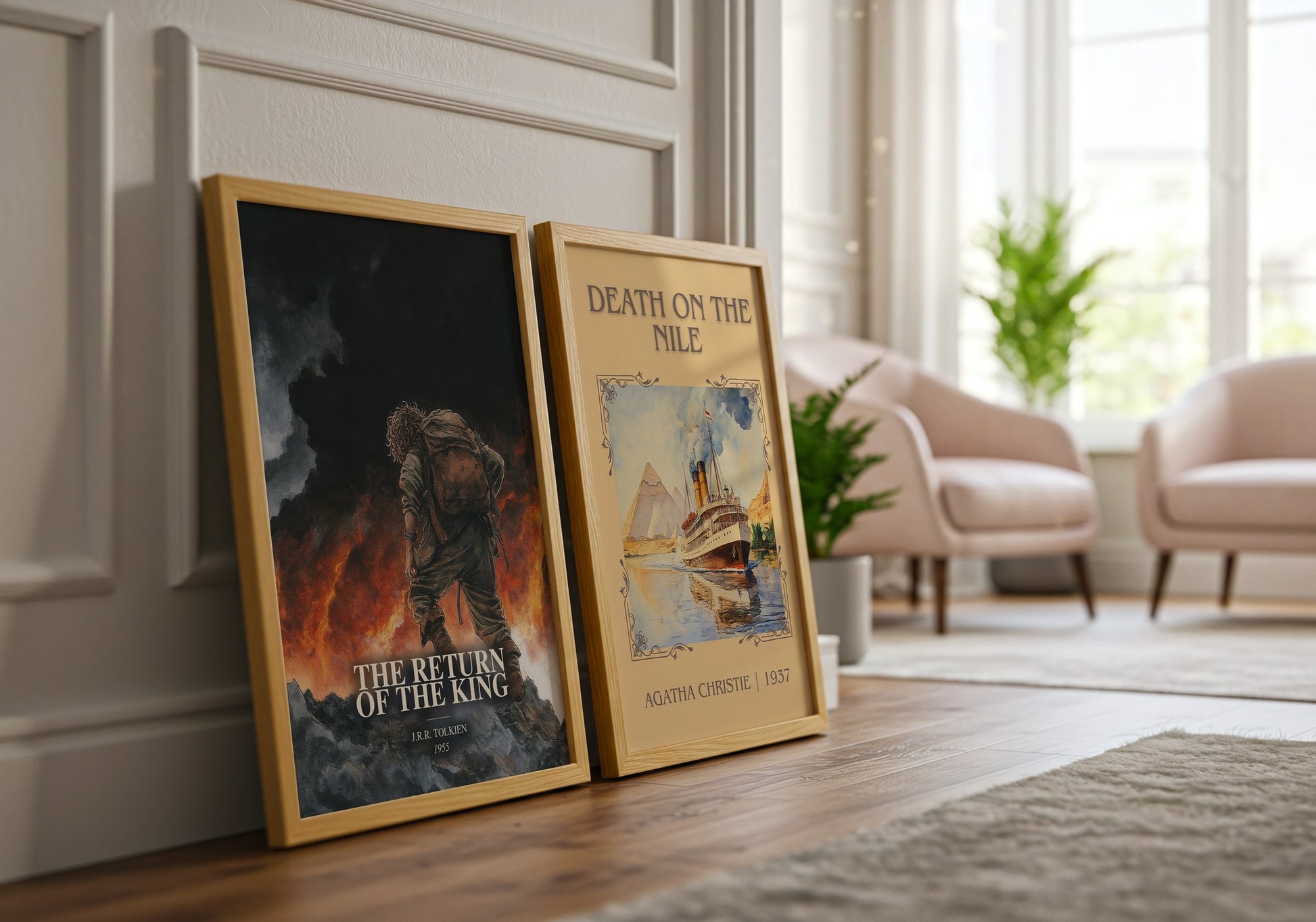 The Return Of The King watercolour print framed by window – literary home decor