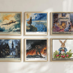 The Return Of The King Literary Art Print by J.R.R. Tolkien – square print in a six-frame gallery wall