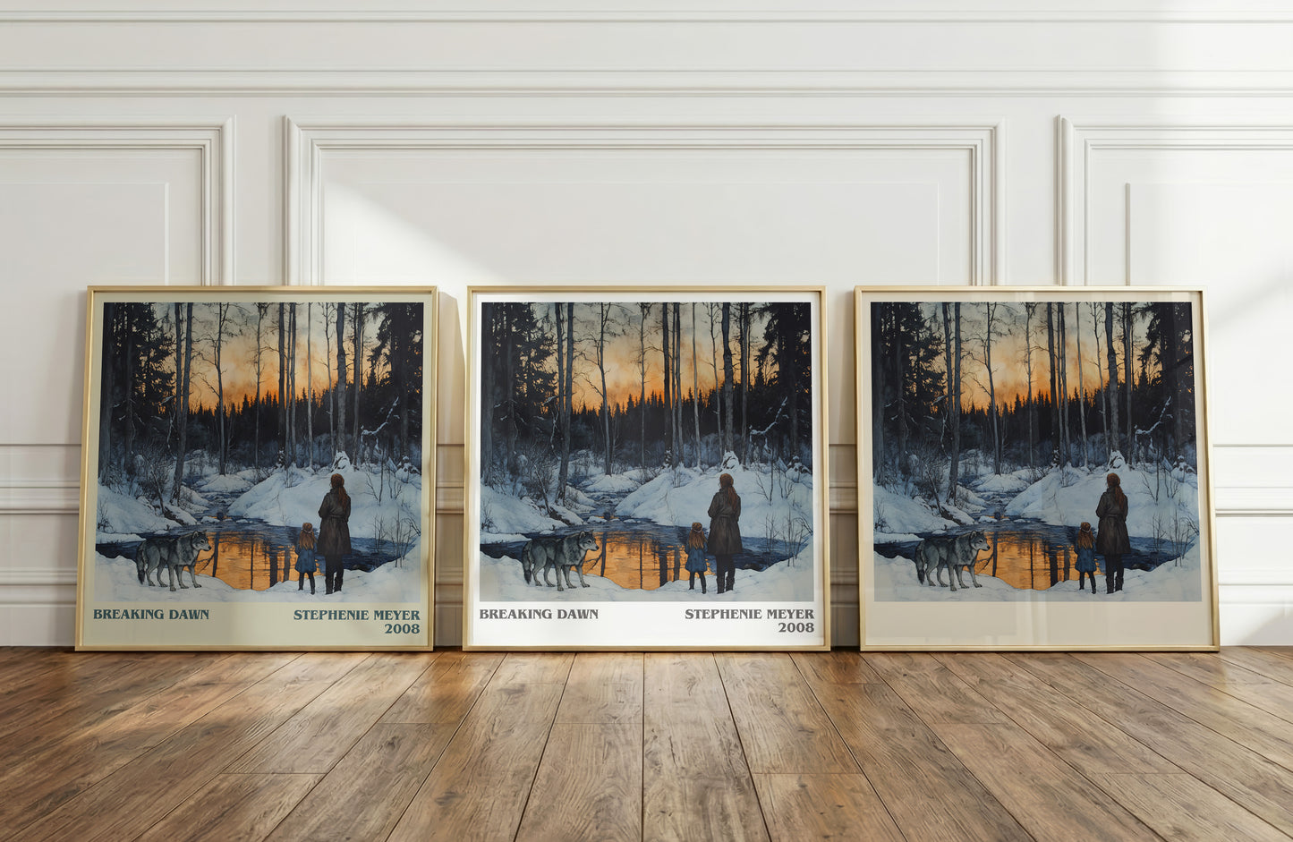 Breaking Dawn literary print framed by window – literary home decor