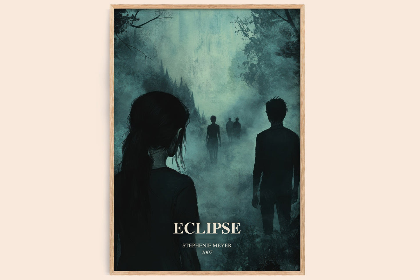 Eclipse watercolour book poster by Stephenie Meyer – framed literary art print