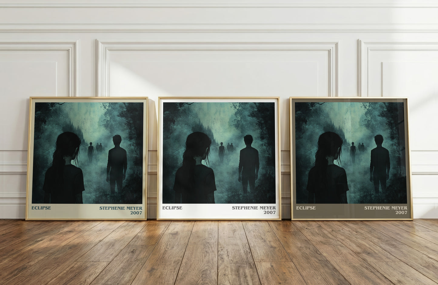 Eclipse literary print framed by window – literary home decor