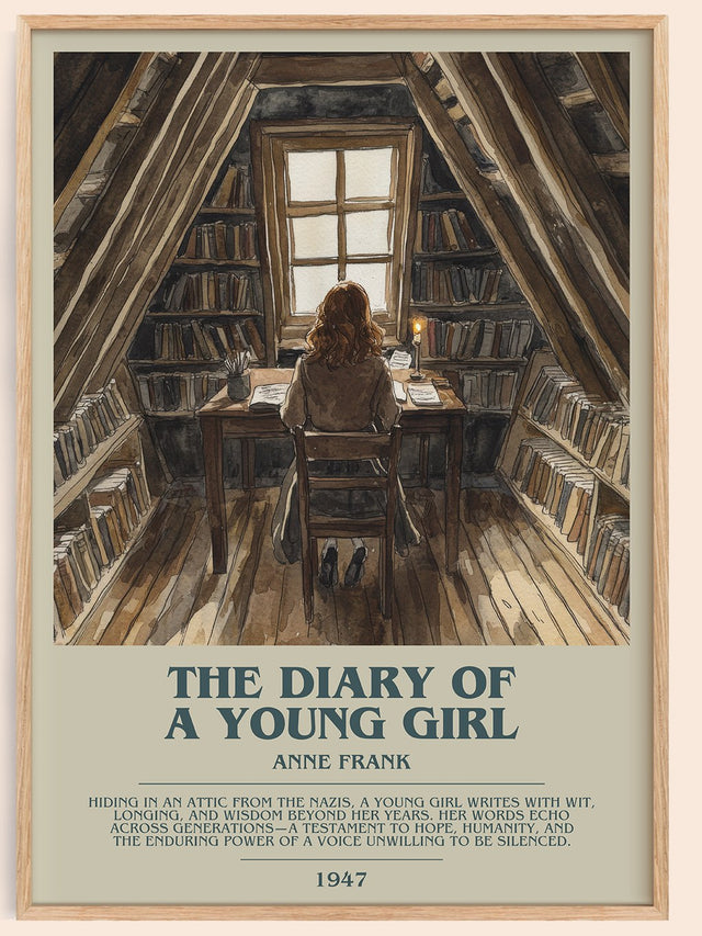 The Diary Of A Young Girl Bookish Wall Art by Anne Frank
